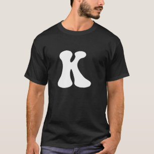 Letter K Capital Alphabet Team Groups Costume Matc T-shirt