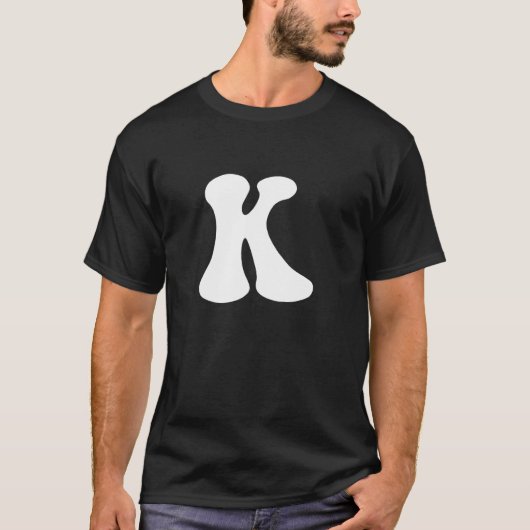 Letter K Capital Alphabet Team Groups Costume Matc T-shirt (Voorkant)