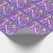 Letter K Colorful First Letter Gradient Cadeaupapier (Hoek)