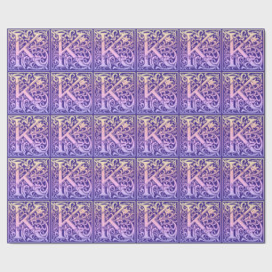 Letter K Colorful  First Letter Gradient Cadeaupapier