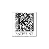 Letter K  eerste brief gepersonaliseerd Rubberstempel (Afrduk)