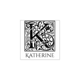 Letter K eerste brief gepersonaliseerd Rubberstempel