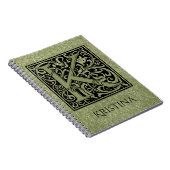 Letter K Eerste Letter Monogram Notitieboek (Rechterzijde)