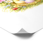 Letter K Gold Spring Nature Monogram Bluebird Kids Poster (Hoek)