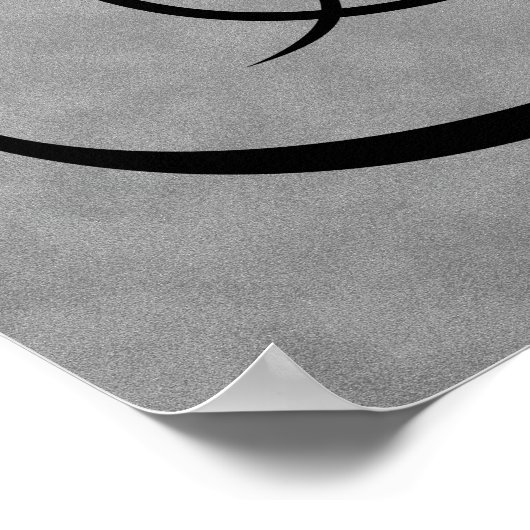 Letter K, Gothic Monogram Black Poster (Hoek)