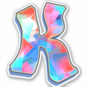 Letter K_ Graffiti alfabet letters Sticker (Voorkant)