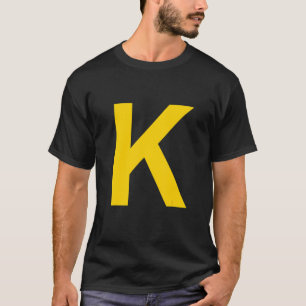 Letter K hoofdalfabet T-shirt