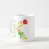 Letter K in Flowers Coffee Mok (Voorkant links)