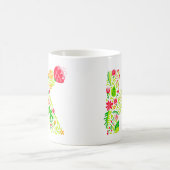 Letter K in Flowers Coffee Mok (Center)