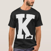 letter K Kentucky Blue T-shirt (Voorkant)