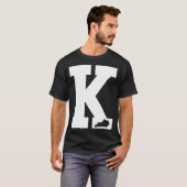 letter K Kentucky Blue T-shirt (Voorkant volledig)
