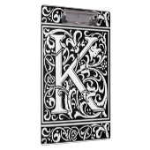 Letter K Middeleeuws Monogram Art Nouveau Klembord (Rechts)