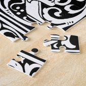 Letter K Middeleeuws Monogram Art Nouveau Legpuzzel (Zijkant)