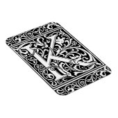 Letter K Middeleeuws Monogram Art Nouveau Magneet (Rechterzijde)
