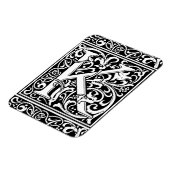 Letter K Middeleeuws Monogram Art Nouveau Magneet (Linkerzijde)