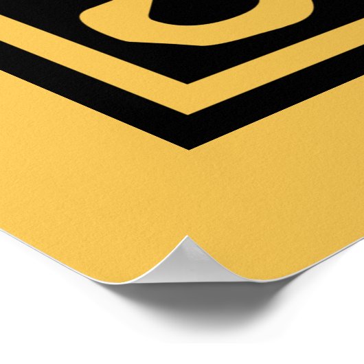 Letter K Middeleeuws Monogram Art Nouveau Poster (Hoek)