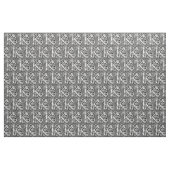 Letter K Middeleeuws Monogram Art Nouveau Stof (Yard (91,4 cm))