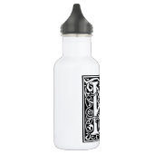 Letter K Middeleeuwse Monogram Art Nouveau Waterfles (Links)