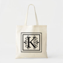 Letter K Monogram Canvas tas