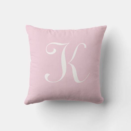 Letter K Monogram Initiaal Aangepast Kussen (Achterkant)
