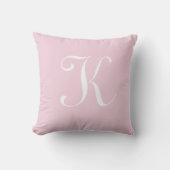 Letter K Monogram Initiaal Aangepast Kussen (Voorkant)