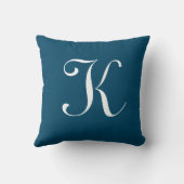 Letter K Monogram Initiaal Aangepast Kussen (Achterkant)