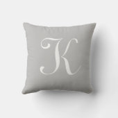 Letter K Monogram Initiaal Aangepast Kussen (Achterkant)