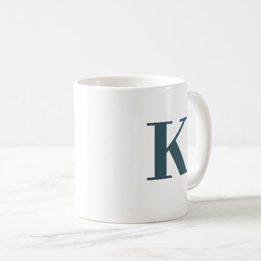 Letter k monogram koffiemok (Voorkant rechts)