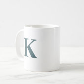 Letter k monogram koffiemok (Voorkant links)