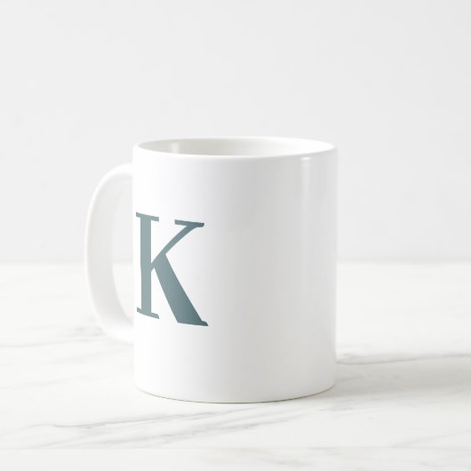 Letter k monogram koffiemok (Voorkant links)