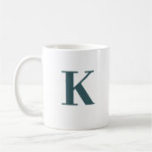 Letter k monogram koffiemok (Links)