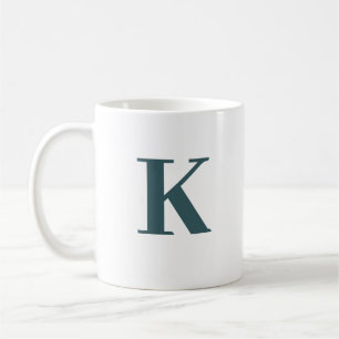 Letter k monogram koffiemok