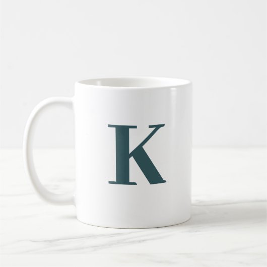 Letter k monogram koffiemok (Links)