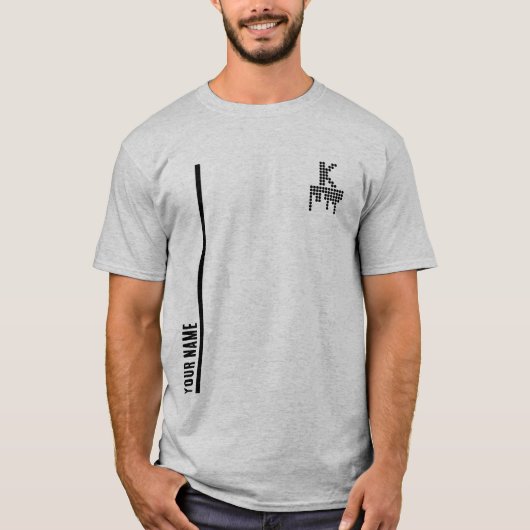 Letter K Monogram Persoonlijke naam Minimalistisch T-shirt (Voorkant)