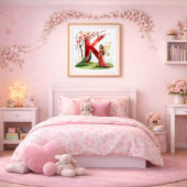 Letter K Peacock Fairy Poster - Elegant Art