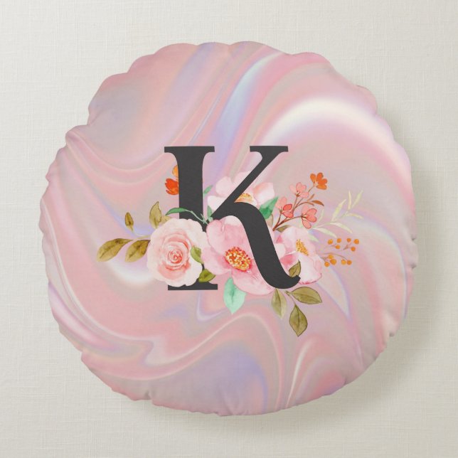 Letter K Rond Kussen (Voorkant)