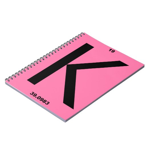 Letter K roze Notitieboek (Linkerzijde)