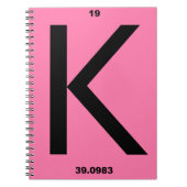 Letter K roze Notitieboek (Voorkant)