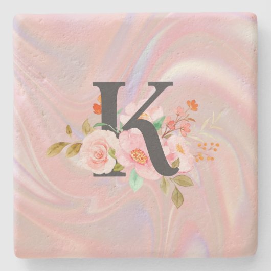 Letter K Stenen Onderzetter (Voorkant)