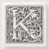 letter "K" Stenen Onderzetter (Voorkant)