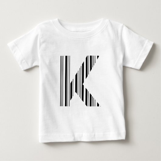 LETTER K STREEPIEPJES Eerste Initiaal Barcode Patr (Voorkant)