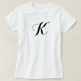 Letter K T-shirt, K Logo Uniform, Stijlvol Corpora T-shirt