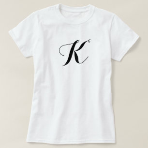 Letter K T-shirt, K Logo Uniform, Stijlvol Corpora T-shirt