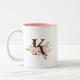 Letter K Tweekleurige Koffiemok