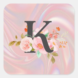 Letter K Vierkante Sticker