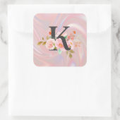 Letter K Vierkante Sticker (Tas)