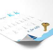 Letter K Volgposter voor Kinderen Poster (Hoek)