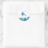 *~* LETTER K - Zee Ocean Beach Envelope Sticker (Tas)
