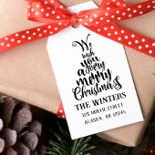 Letter Kerstboom Vakantie retour adres Rubberstempel