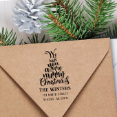 Letter Kerstboom Vakantie retour adres Rubberstempel